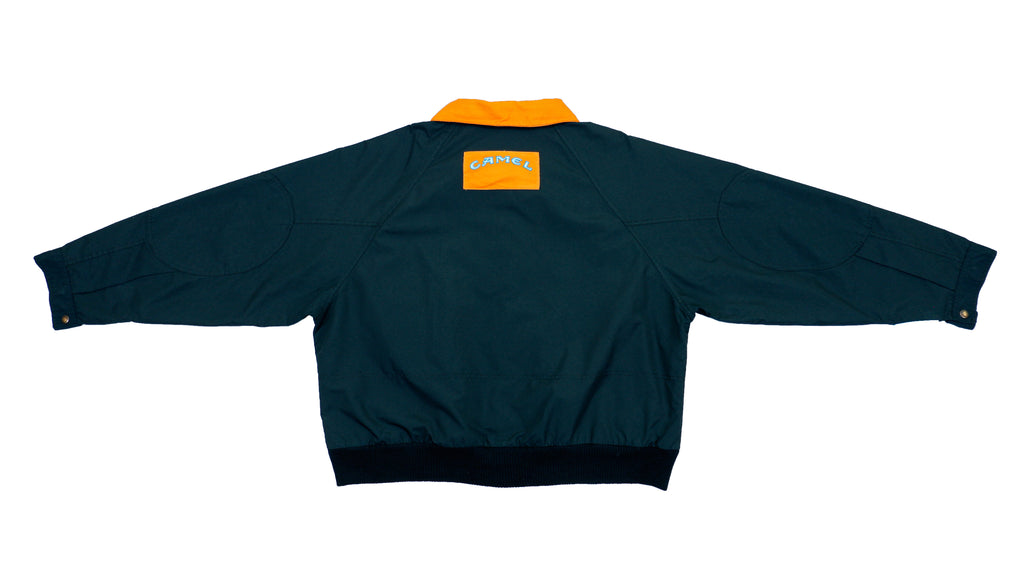 Vintage (Camel) - Black & Orange Screen Jacket 1990s X-Large Vintage Retro