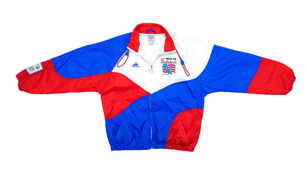 Vintage (Apex One) - Red, Blue and White World Cup USA 94 - Netherlands Windbreaker 1990s Large Vintage Retro Football