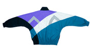 Umbro - Blue, Purple and White Colorblock Windbreaker 1990s Large Vintage Retro
