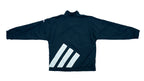 Adidas -  Black & White Giant Logo Windbreaker 1990s Large Vintage Retro