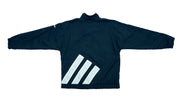 Adidas -  Black & White Giant Logo Windbreaker 1990s Large Vintage Retro