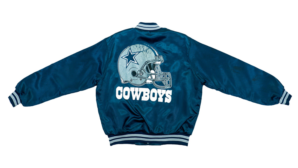 NFL (Chalk Line) - Dallas Cowboys Satin Jacket 1990s Large Vintage Retro Football
