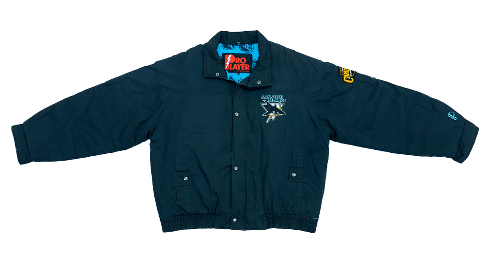 NHL (Pro Player) - San Jose Sharks  Windbreaker 1990s X-Large Vintage Retro Hockey