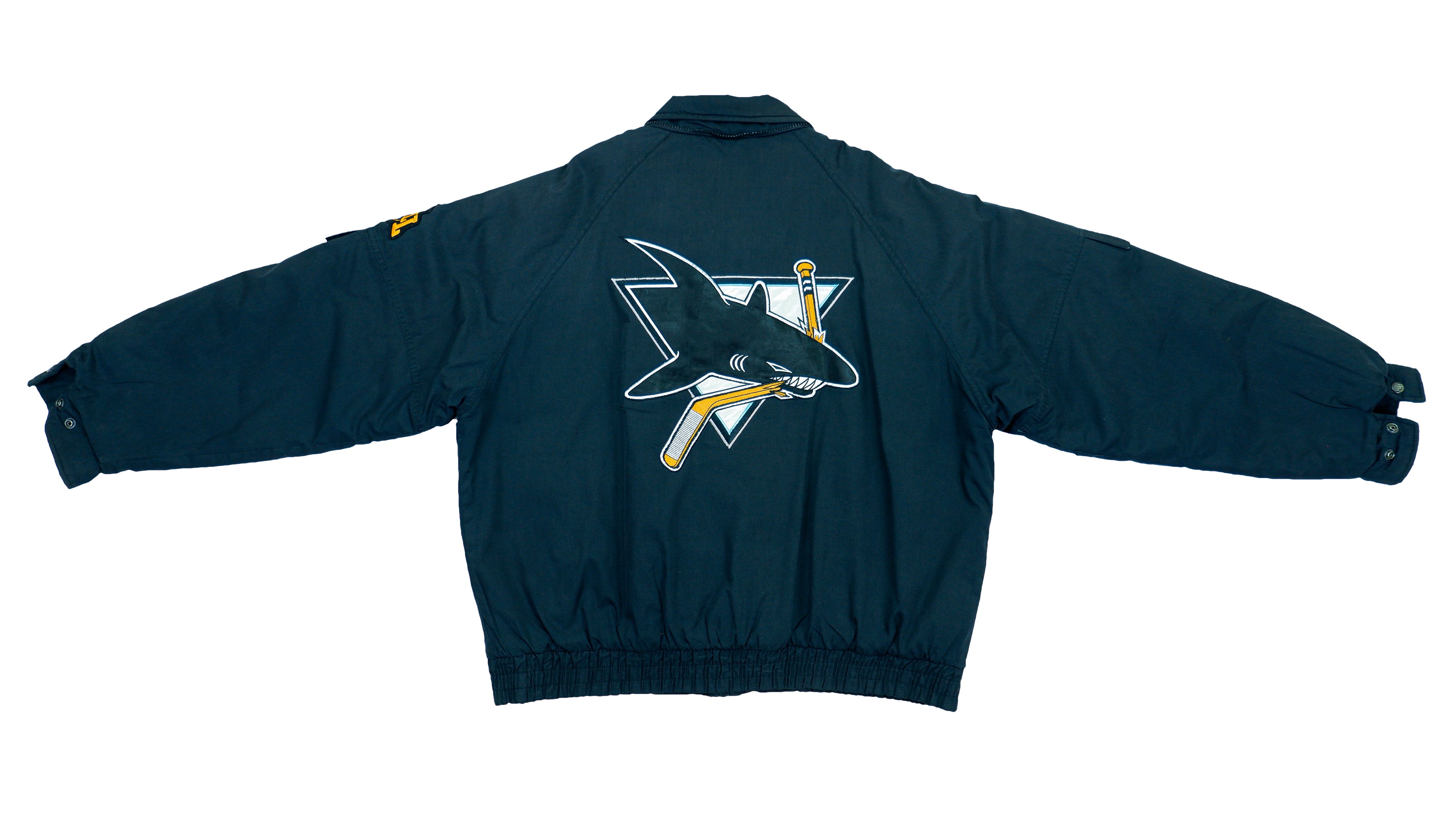 San Jose Sharks Pro Player Leather Jacket (L) – Retro Windbreakers