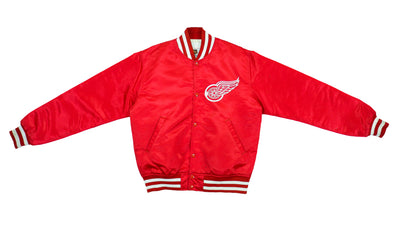 Starter - Detroit Red Wings Satin Bomber Jacket 1990s Medium