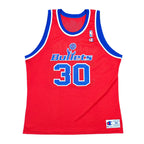 Champion - Washington Bullets Wallace #30 Jersey 1990s Large (48) Vintage Retro Basketball NBA