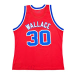 Champion - Washington Bullets Wallace #30 Jersey 1990s Large (48) Vintage Retro Basketball NBA