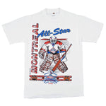 Vintage Retro NHL Hockey NHL - White Montreal Canadiens T-Shirt 1993 Large