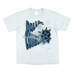 Vintage Retro NFL (Chalk Line) - Dallas Cowboys Grey T-Shirt 1993 Large
