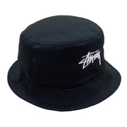 Stussy - Black Bucket Hat Fitted Vintage Retro