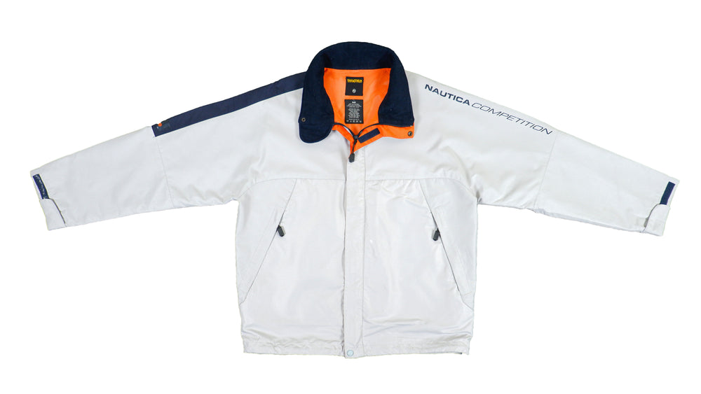 Nautica - White Competition Sailing Jacket 1990s Large Vintage Retro