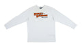 Harley Davidson - White Spell-Out Long Sleeved Shirt 1990s Large Vintage Retro
