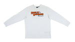 Harley Davidson - White Spell-Out Long Sleeved Shirt 1990s Large Vintage Retro