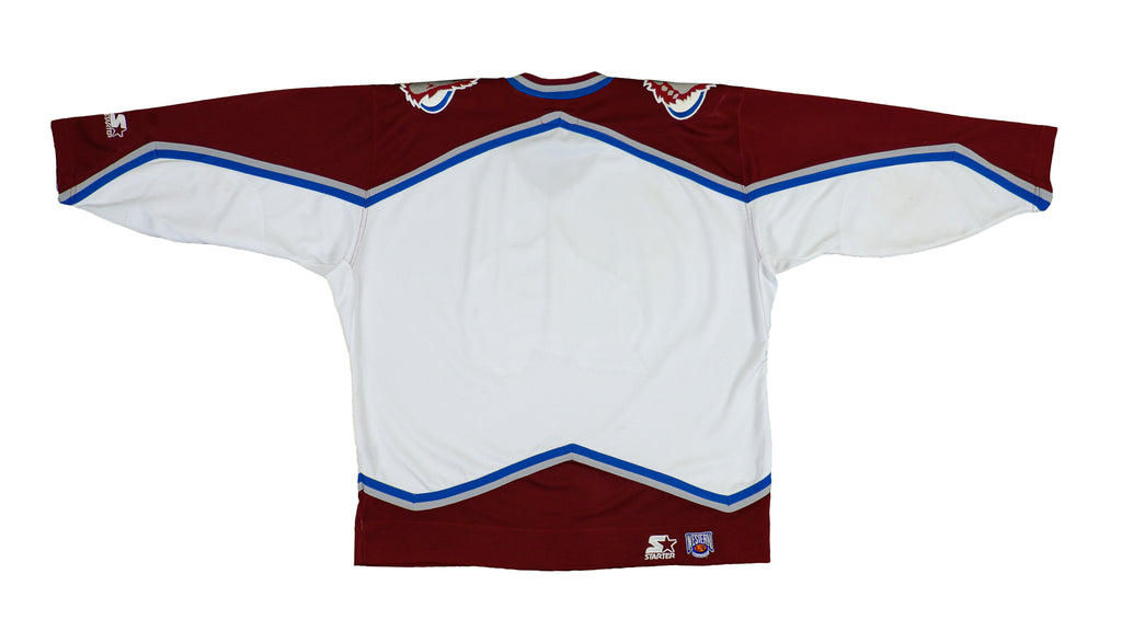Starter - Colorado Avalanche Jersey 1990s Large Vintage Retro NHL Hockey