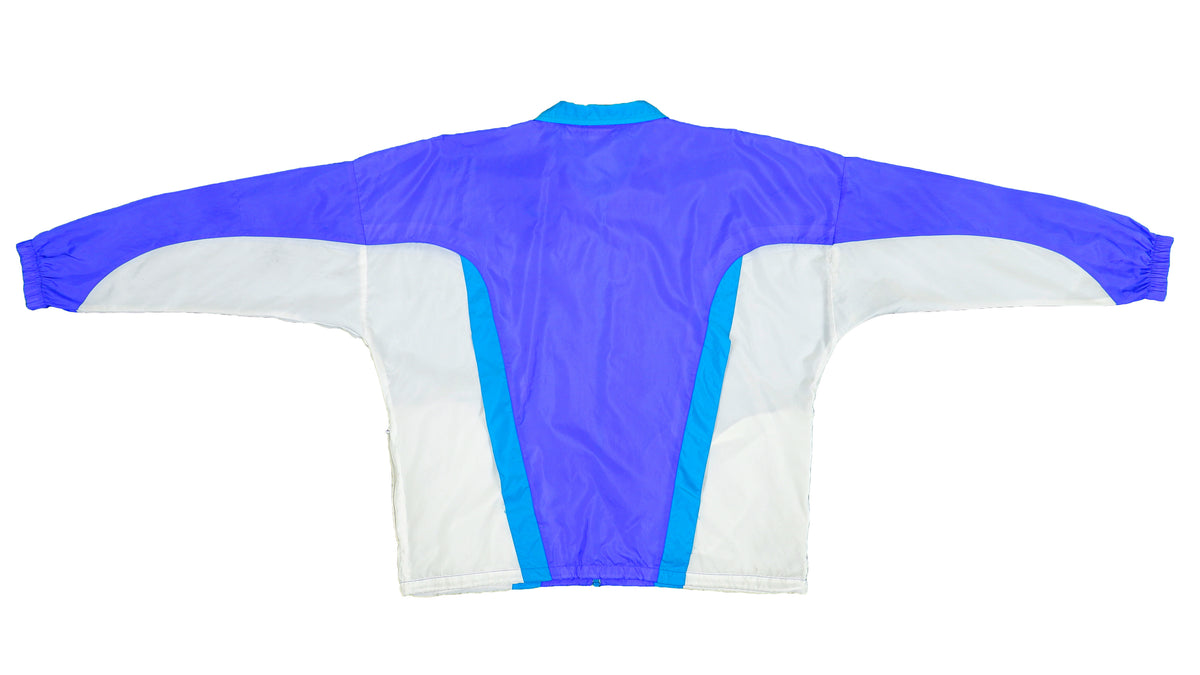 Nike  - Blue & White Windbreaker 1990s Large Vintage Retro