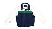 Nautica - Blue, White & Green Spell-Out Jacket 1990s Small Vintage Retro