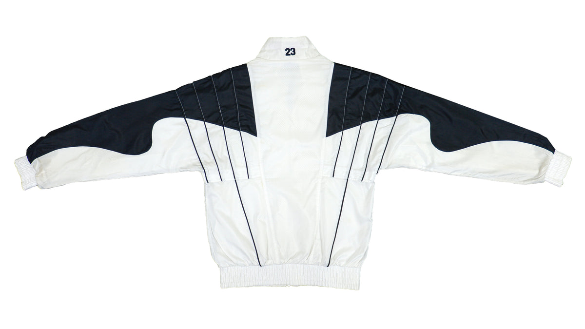 Jordan - Black& White Jumpman Warm Up Jacket 1990s Small Vintage Retro