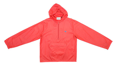 Lacoste - Red IZOD 1/4 Zip Hooded Windbreaker 1990s Medium