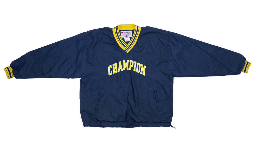 Champion - Blue Spell-Out Pullover 1990s X-Large Vintage Retro