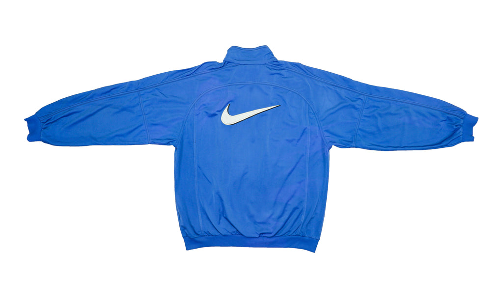 Nike - Blue Big Logo Track Jacket 1990s Large Vintage Retro