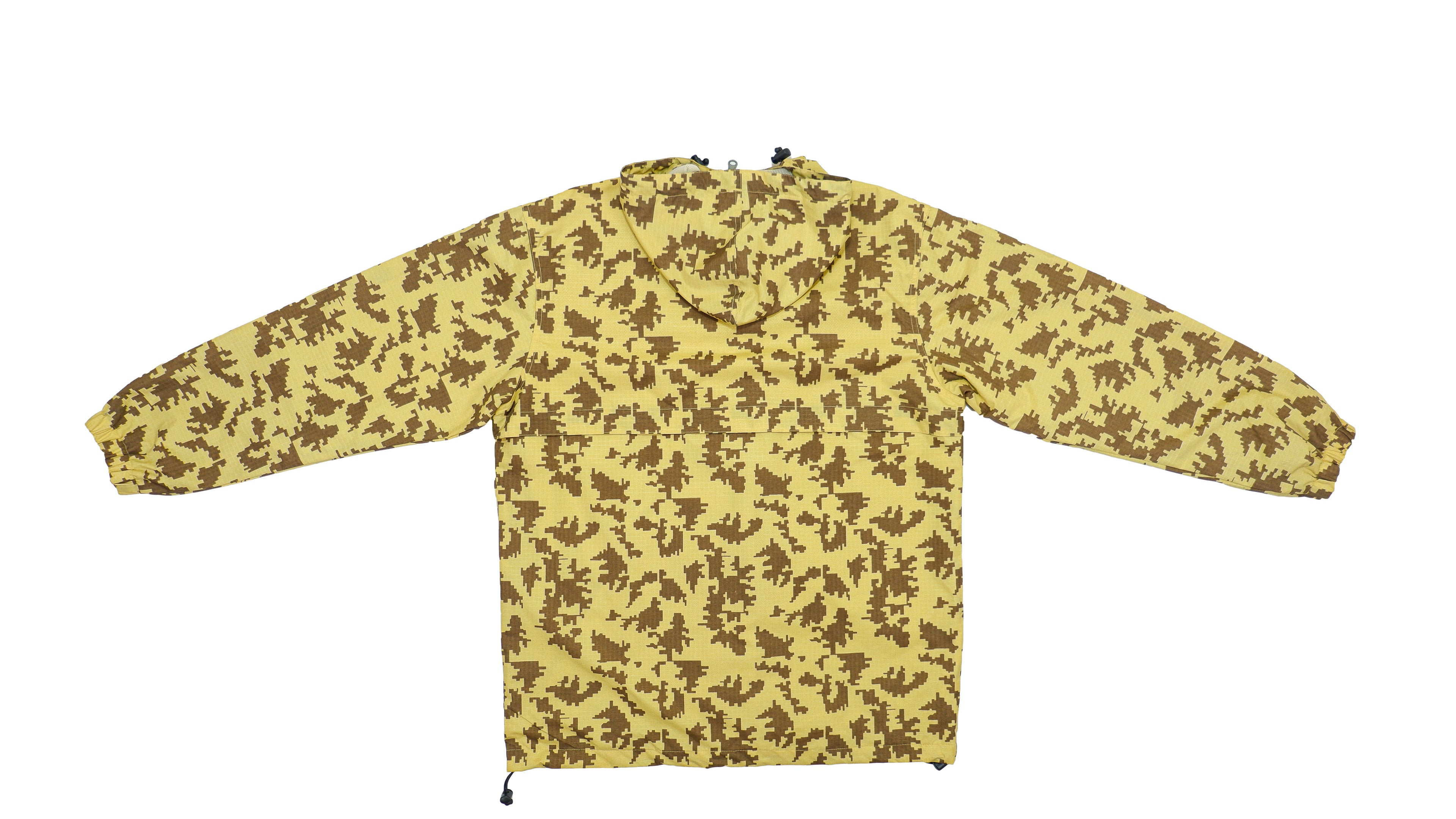 D&G - Yellow Patterned Hooded Windbreaker 1990s Medium Vintage Retro