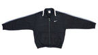 Nike - Black Big Logo Track Jacket 1990s Medium Vintage Retro