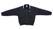 Nike - Black Big Logo Track Jacket 1990s Medium Vintage Retro
