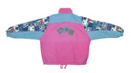 Adidas - Pink with Blue Patterned Windbreaker 1990s Large Vintage Retro