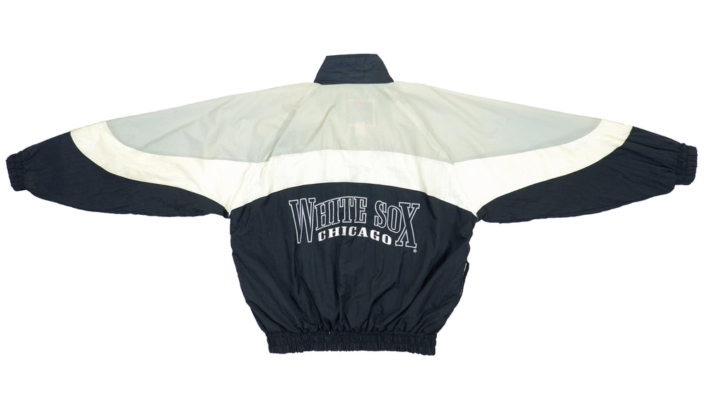 MLB (Logo 7) - Chicago White Sox Spell-Out Windbreaker 1990s X-Large Vintage Retro