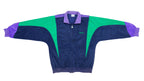 Adidas -  Blue & Green Suede Track Jacket 1990s Large Vintage Retro