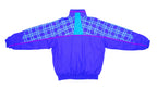 FILA - Blue Patterned Zip-Up Windbreaker 1990s Large Vintage Retro