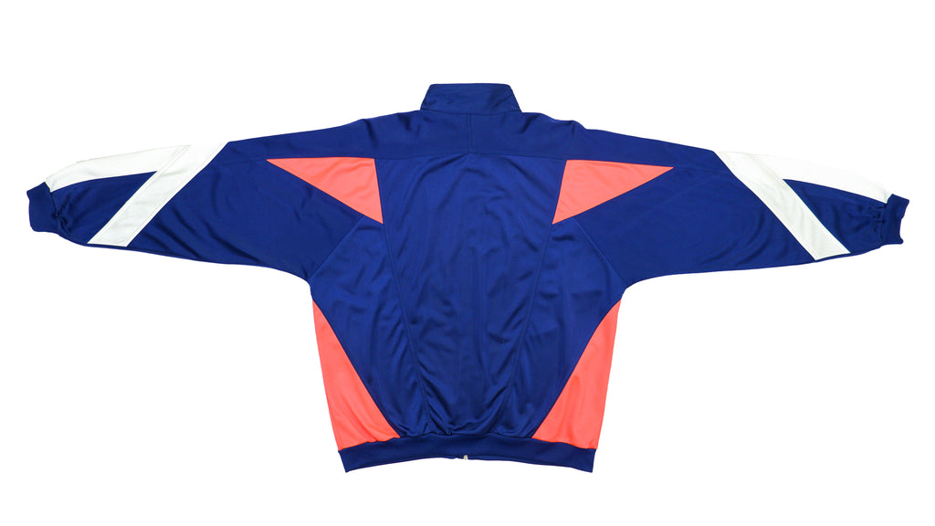 Nike - Blue & Orange Color Block Track Jacket 1980s Large Vintage Retro