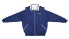 Reebok - Dark Blue & White Classic Spell-Out Windbreaker 1990s X-Large Vintage Retro