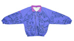 Reebok - Light Purple Patterned Windbreaker 1990s X-Large