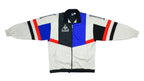 Le Coq Sportif - Grey, Black and Blue Spell-Out Track Jacket 1990s Large Vintage Retro
