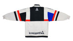 Le Coq Sportif - Grey, Black and Blue Spell-Out Track Jacket 1990s Large Vintage Retro