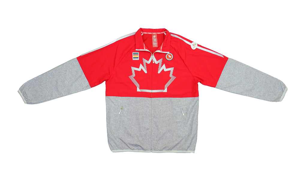 Vintage - Grey & Red Canada Spell-Out Jacket Large Vintage Retro