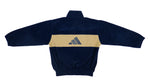 Adidas - Black Suede Big Logo Jacket 1990s Large Vintage Retro