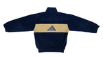 Adidas - Black Suede Big Logo Jacket 1990s Large Vintage Retro
