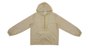 Lacoste - Beige IZOD 1/4 Zip Hooded Jacket 1990s Medium Vintage Retro