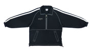 Reebok - Black 1/2 Zip Windbreaker 1990s Large