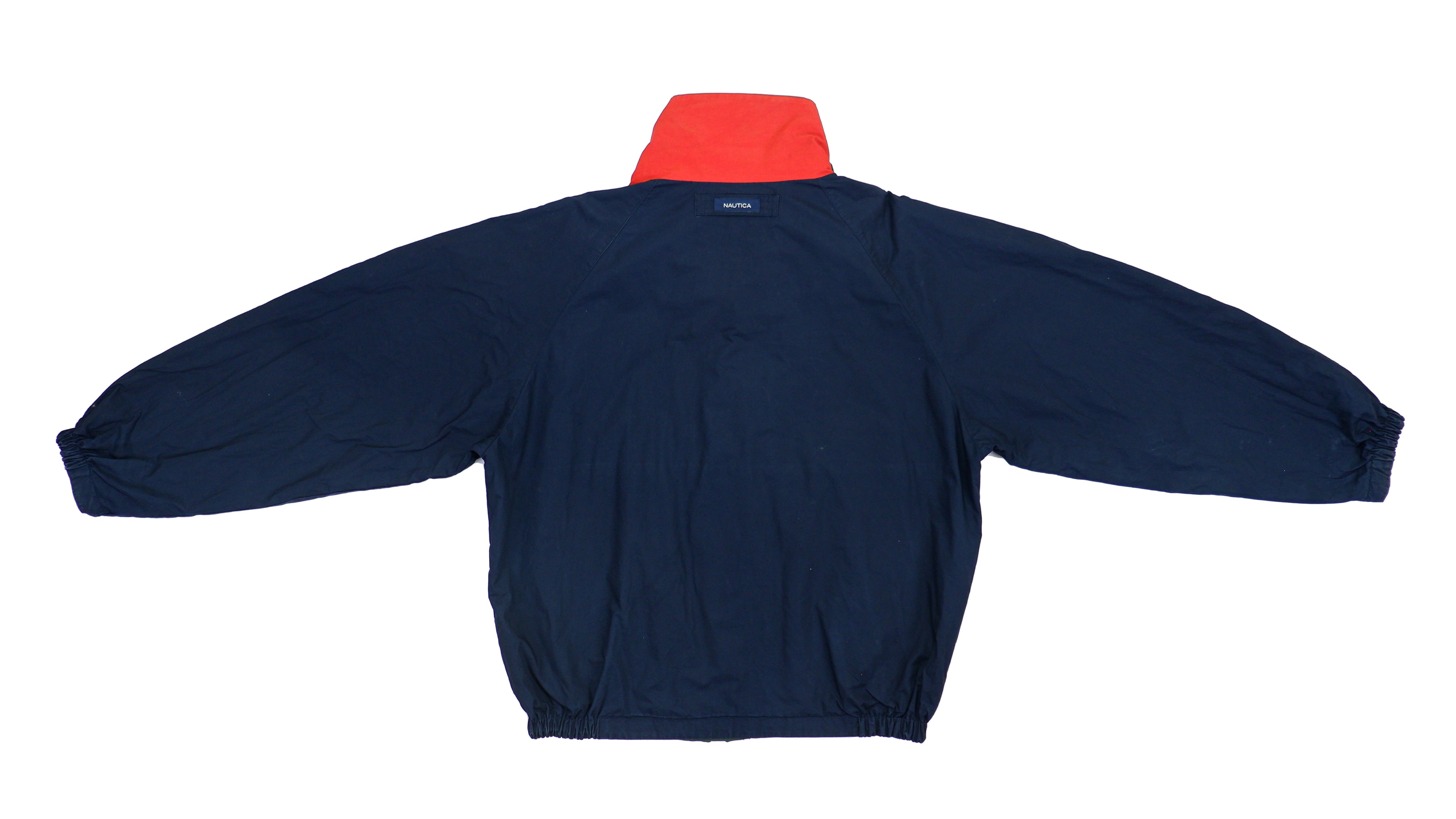 Nautica - Blue Competition Windbreaker 1990s Large Vintage Retro