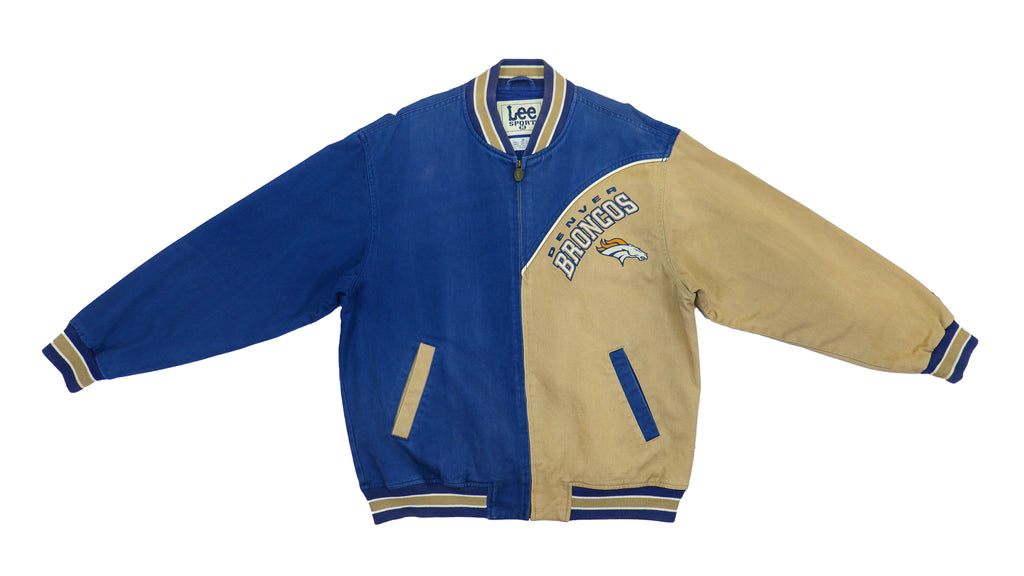 NFL (Lee) - Denver Broncos Spell-Out Denim Jacket 1990s Medium