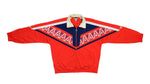 Diadora - Red Taped Logo Track Jacket 1990s Large Vintage Retro