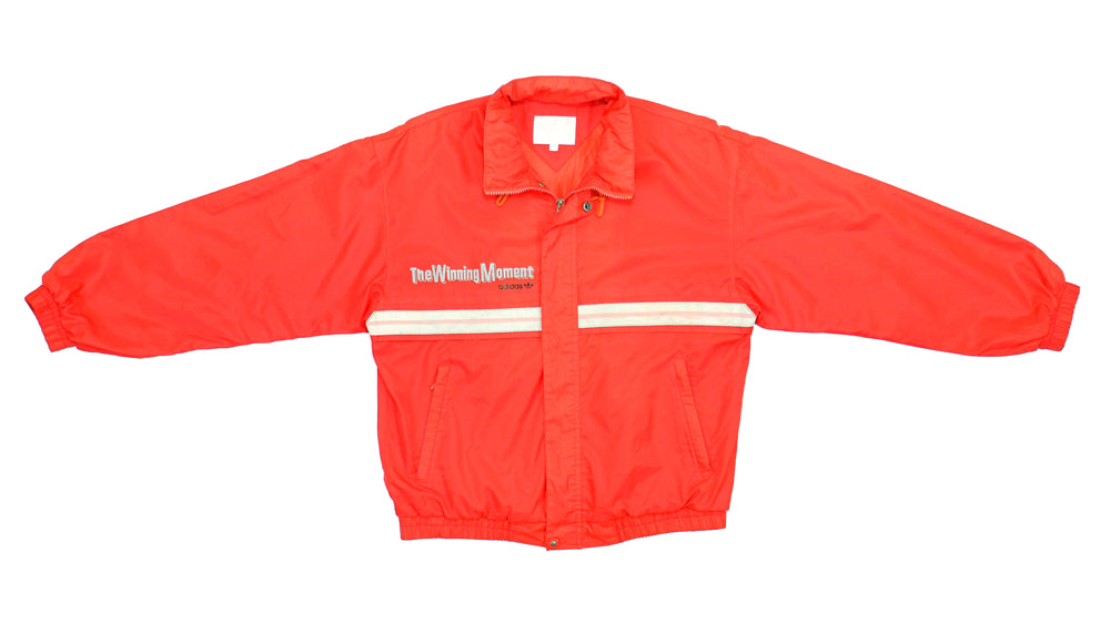 Adidas - Red The Winning Moment Windbreaker 1990s Medium Vintage Retro