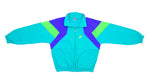 Nike - Blue & Green Colorblock Windbreaker 1990s Medium Vintage Retro