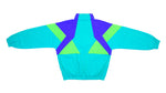Nike - Blue & Green Colorblock Windbreaker 1990s Medium Vintage Retro