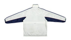 Champion - White with Blue Spell-Out Windbreaker 1990s Large Vintage Retro