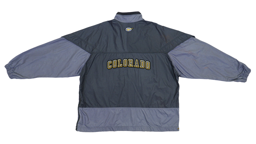 Nike - Colorado Grey Colorblock 1/4 Zip Windbreaker 1990s X-Large Vintage Retro