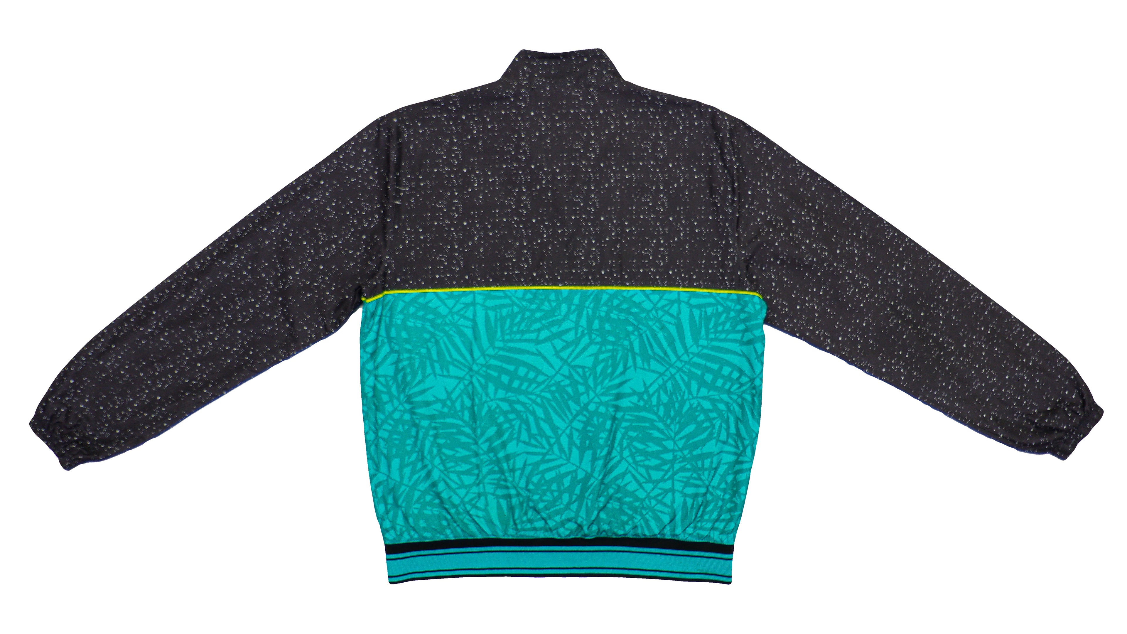 DC Shoes - Green & Black Patterned Windbreaker 1990s Large Vintage Retro